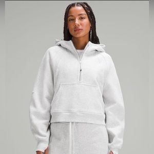 Lululemon Scuba Oversized Half-Zip Hoodie Heathered Core Ultra Light Grey XL/XXL